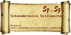 Szkenderovics Szilveszter névjegykártya